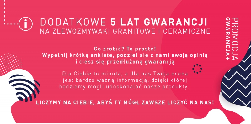 Deante przedłuża gwarancję na zlewozmywaki Deante przedłuża gwarancje!