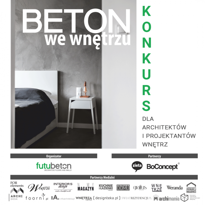 Konkurs Beton we wnętrzu