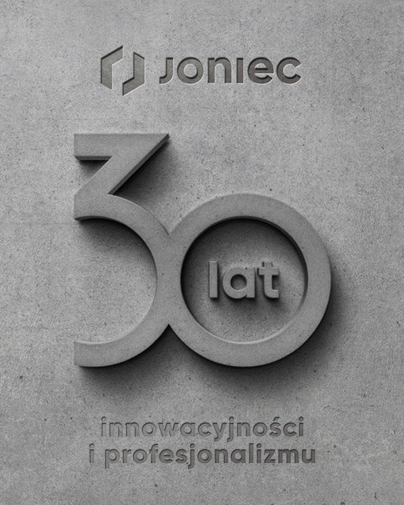 W 2021 roku mija 30 lat działalności Firmy JONIEC® Joniec_30_lat_beton_(2)